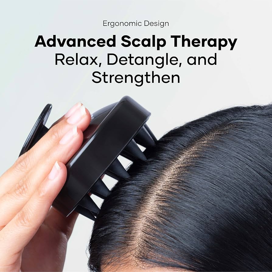 Head Massager with Medical-Grade Silicone Bristles | Hair Massager for Hair Growth