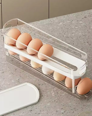 Bilayer Fridge Egg Storage Box Automatic Rolling Eggs Holder Rack - Problems Solved