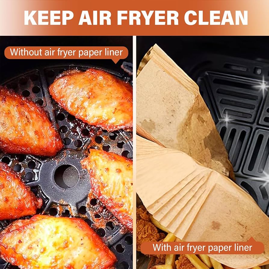 Disposable air fryer liners for Ninja Air Fryer MAX PRO AF180UK and AF14OUK, 6.2L and 4.7L models, by Problems Solved.