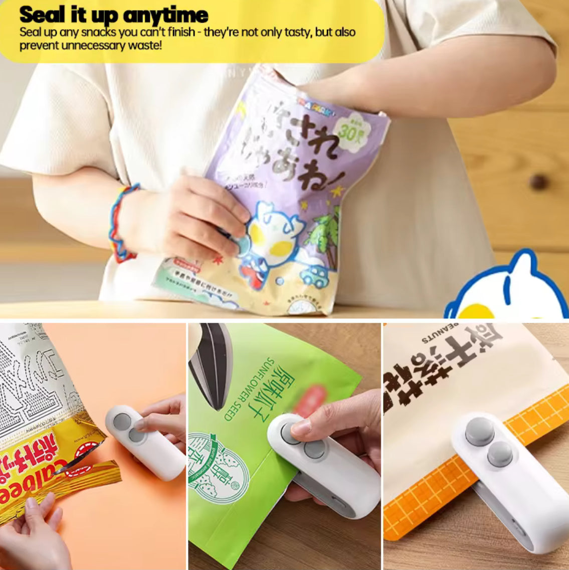 2-in-1 Rechargeable Mini Bag Sealer - Problems Solved