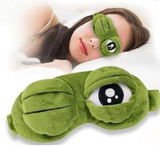 Sleep Mask,Eye Mask Cover for Sleeping Mask Blindfold Soft and Funny Sleep Eye 3D Frogs