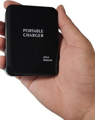 Problems Solved portable battery operated power bank with emergency charging capability, compact design, and rechargeable battery.
