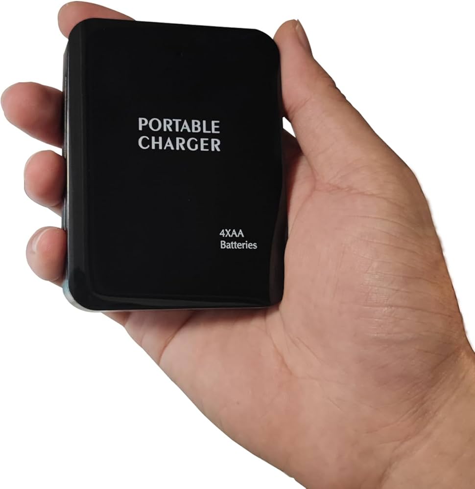 Problems Solved portable battery operated power bank with emergency charging capability, compact design, and rechargeable battery.