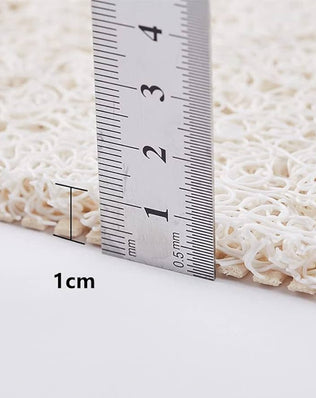 Non-slip loofah shower bath mat 60x90cm by Problems Solved, featuring textured surface for inside shower use