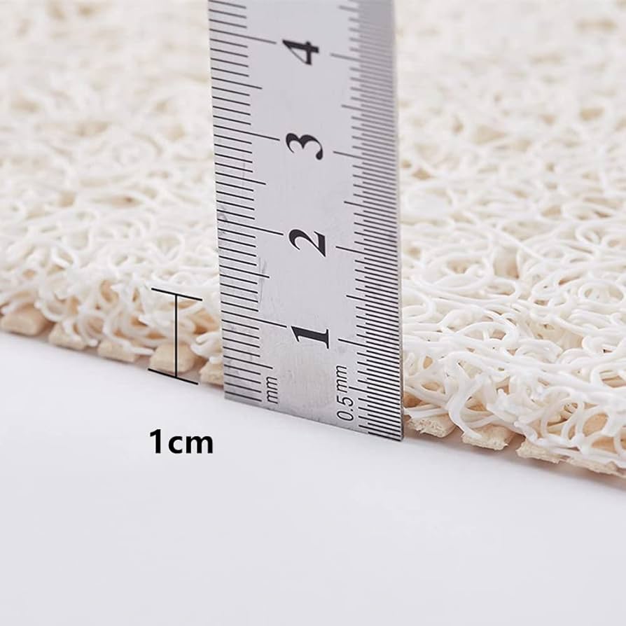 Non-slip loofah shower bath mat 60x90cm by Problems Solved, featuring textured surface for inside shower use