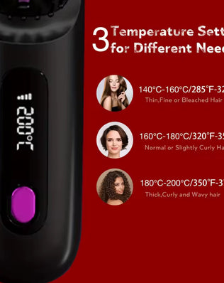 Electric Hair Straightener Brush Portable Fast Heating - Problems Solved