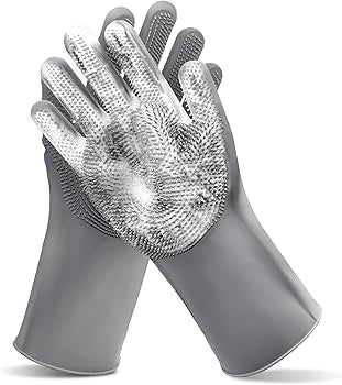 Pet Grooming Gloves-Heat Resistant Dog Washing Gloves with High-Density