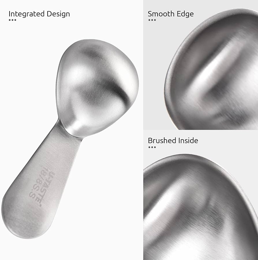 U-Taste 18/8 Stainless Steel Coffee Scoop 15ml Metal Measuring Spoon with Handle