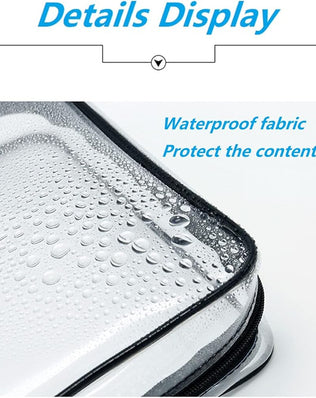 Clear Toiletry Bags, 2 Pcs Large Storage Makeup Bags Waterproof Transparent