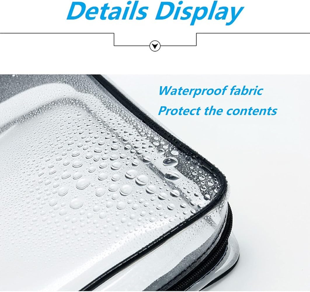Clear Toiletry Bags, 2 Pcs Large Storage Makeup Bags Waterproof Transparent