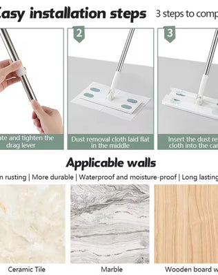 Electrostatic Flat Mop Rotatable Disposable Wash-free Mop - Problems Solved