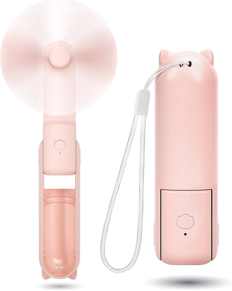 Problems Solved mini handheld fan with 3 speeds, rechargeable, quiet operation, portable USB design, suitable for personal cooling.