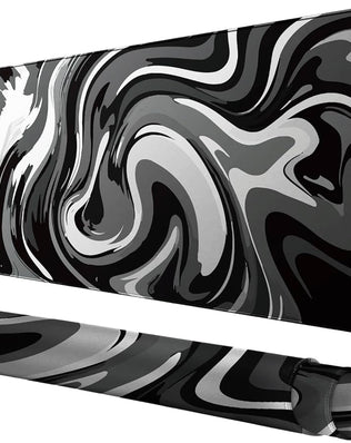 Large Problems Solved gaming mouse mat on desk, 800x400 mm size with textured surface for smooth mouse movement.