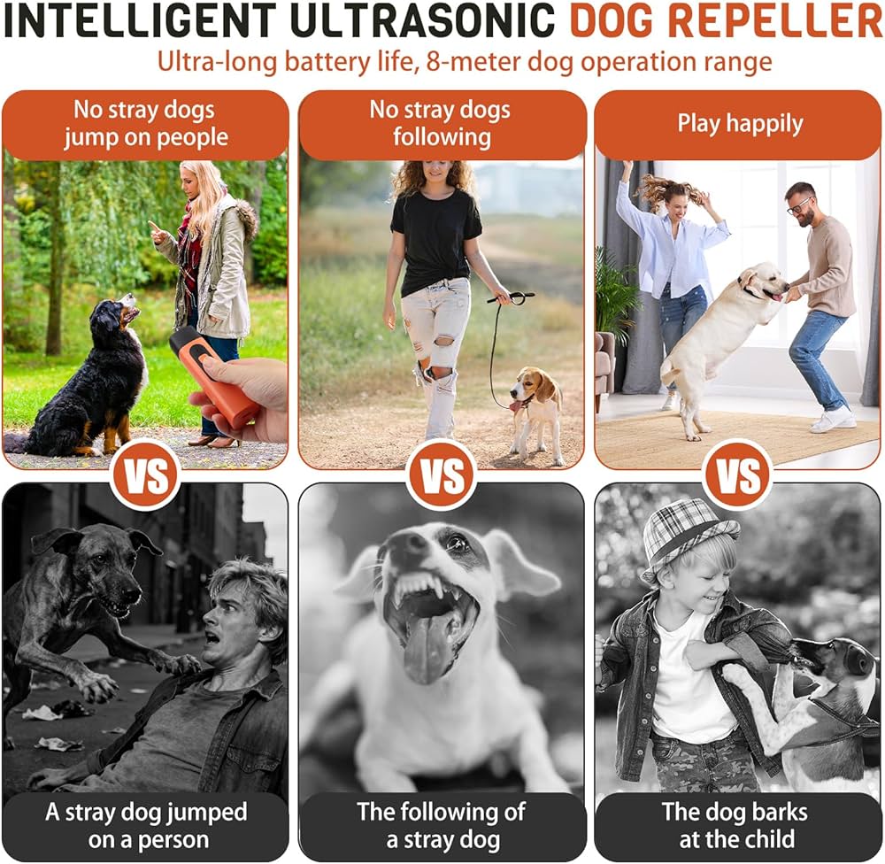 Anti Barking Device for Dogs, Bark Shield Repeller 3 Modes, Ultrasonic Dog Barking