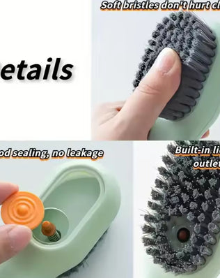 Soap Dispensing Cleaning Brush Soft Bristles 4PCS - Problems Solved