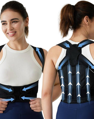 Back Brace, Posture Corrector for Women and Men, Adjustable Full Back Support