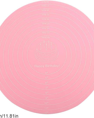 Silicone Baking Mat with Measurements for Cake Turntable Stand NonStick Heat