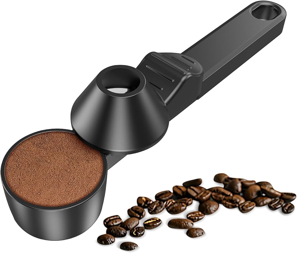 Coffee Scoop & Funnel for Reusable Cup Refillable Coffee Pods, Coffee Measuring