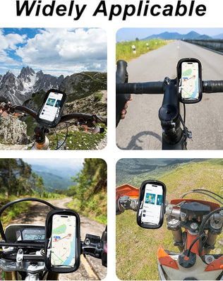 Problems Solved Flintronic waterproof bicycle phone holder with 360° rotation, securely mounts phones for cycling convenience.