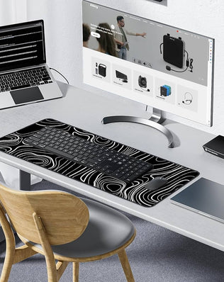 Problems Solved gaming mouse mat XXL, large 800x300mm desk mat with non-slip rubber for smooth, precise mouse movement.