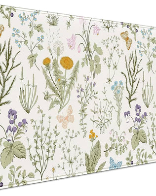 Pressed dried floral mouse pad featuring cute flower designs on a desk mat by Problems Solved.