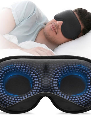 Problems Solved 3D weighted sleep mask for women and men, blocking light for comfortable sleep and relaxation.
