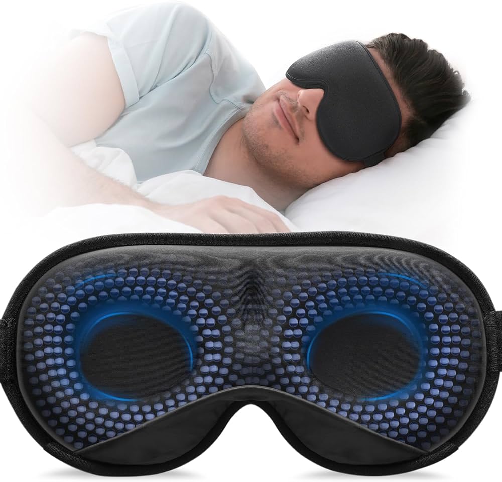 Problems Solved 3D weighted sleep mask for women and men, blocking light for comfortable sleep and relaxation.