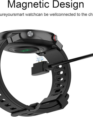 Problems Solved magnetic smartwatch charger cable, 3.3ft, with magnetic connector for easy, secure charging of compatible smart watches.