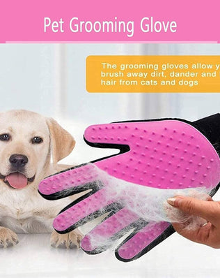 Pet Dog Cat Grooming Glove, Gentle Deshedding Brush Glove, Efficient Pet Hair