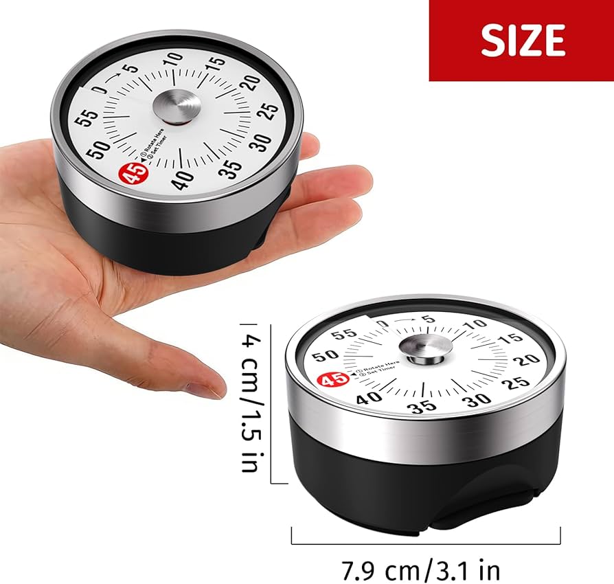 Problems Solved visual kitchen timer, 60-minute mechanical timer for home cooking, baking, and oven use