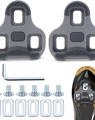 Problems Solved Look Keo Bike Pedals compatible 3-hole grip blade cleats for carbon bicycles, showing the cleat attachment and pedal interface.