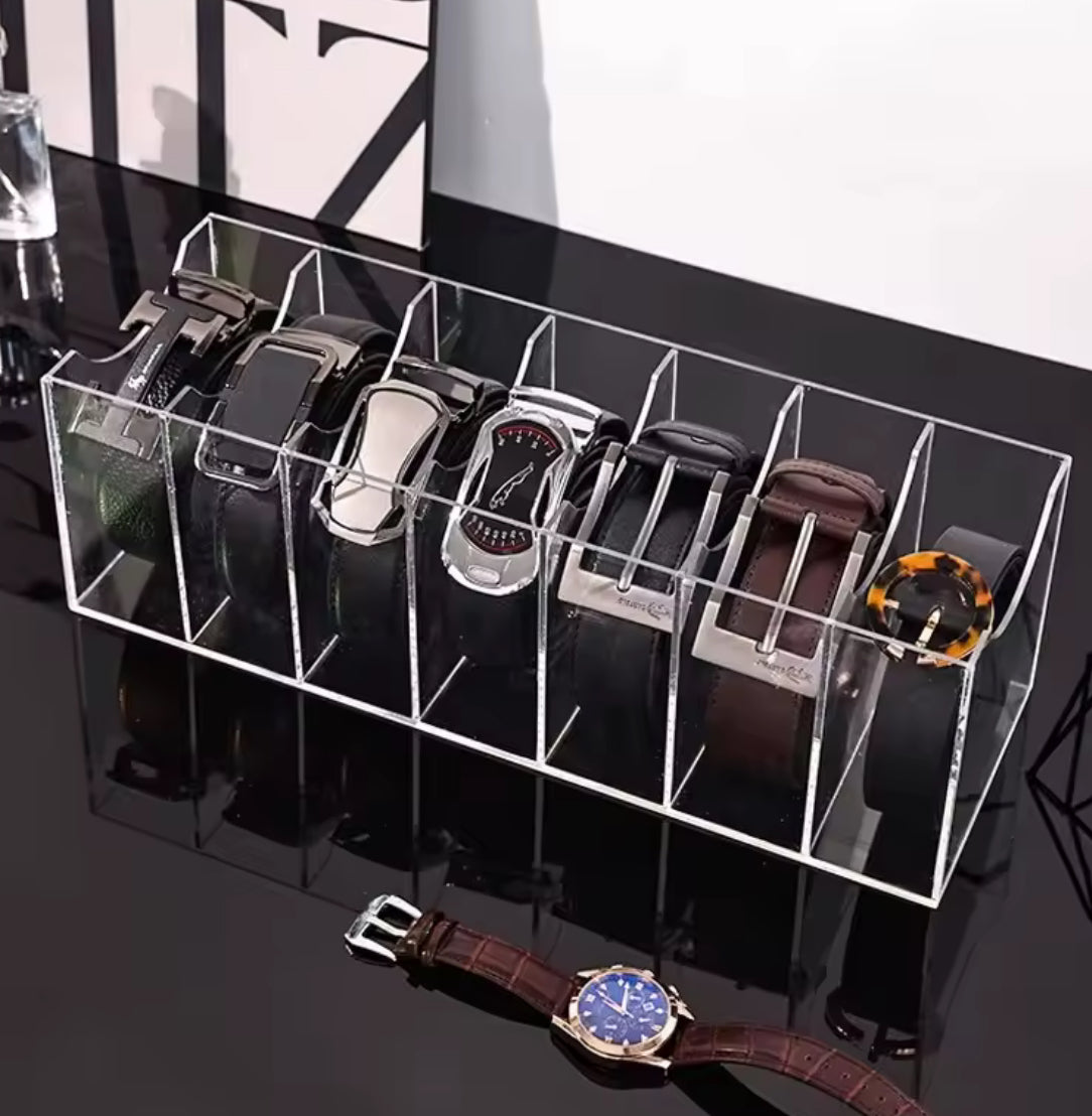 7 Grid Belt Organizer Storage Holder for Closet,Display Case - Problems Solved