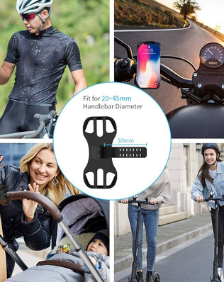 Problems Solved detachable bike phone holder mounted on a bicycle, universal mount for smartphones with 360º rotation.
