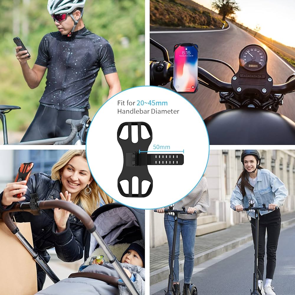 Problems Solved detachable bike phone holder mounted on a bicycle, universal mount for smartphones with 360º rotation.