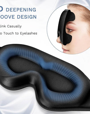 Problems Solved 99% fully block out light eye sleep mask with 3D deep contoured eyes cover for comfortable, light-proof sleep.