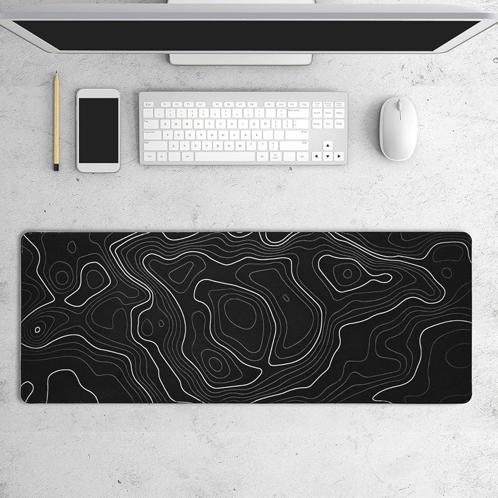 Problems Solved large gaming mouse pad with non-slip base, measuring 800x300x3mm, suitable for desk gaming setups.