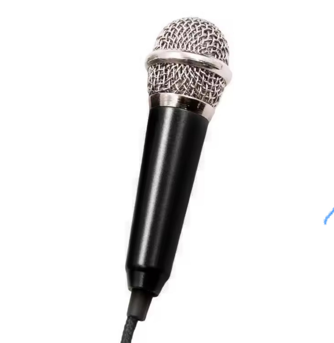 Problems Solved handheld mini stereo microphone with 3.5mm jack, ideal for portable studio speech and audio recording.