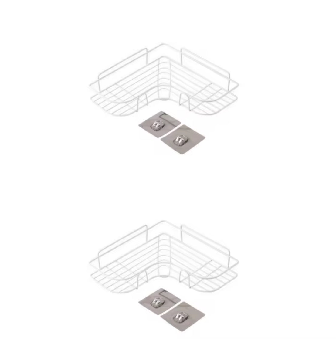 No-Drill Wall-Mounted Bathroom Triangle Corner Shelf 2PCS - Problems Solved