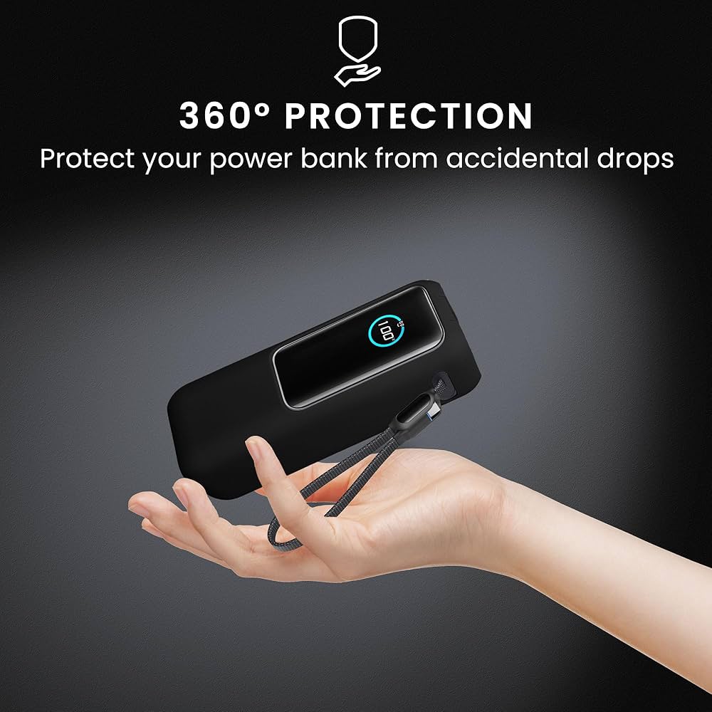 Problems Solved kwmobile protective case for Anker Power Bank 25000mAh A1695H11, showing snug fit and durable material.