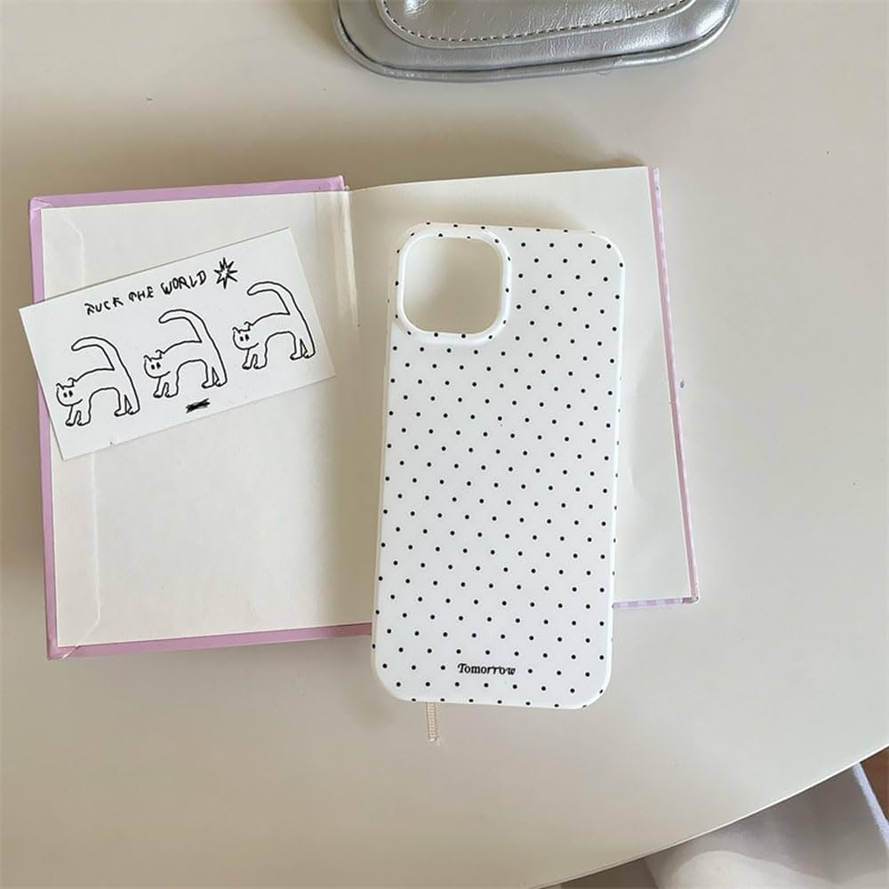 Reownest Case for iPhone 13 iPhone 14 with Cute Polka Dot Pattern Aesthetic Design