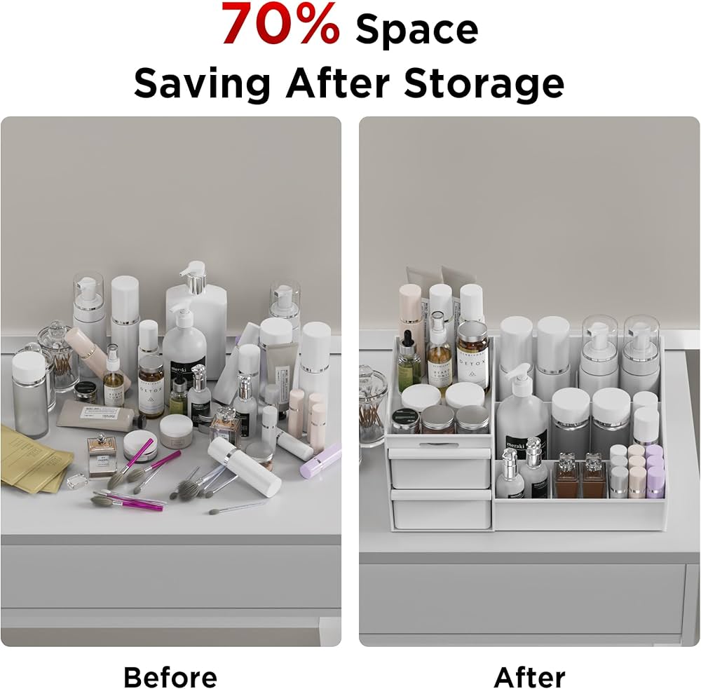 Makeup Organizer Storage Drawers, Large Capacity Cosmetic Organisers