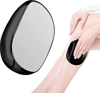 Problems Solved crystal hair remover stone for women and men, portable and safe hair removal tool, smooth stone in hand.