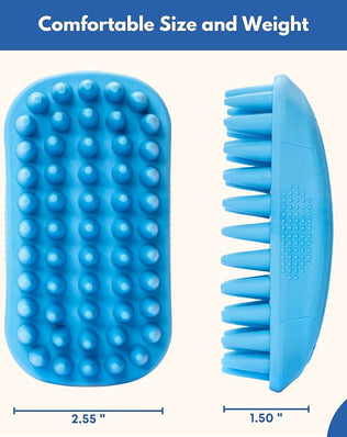 Rubber Curry Brush Dog for Short Haired Dogs Soft & Gentle Deshedding Brush