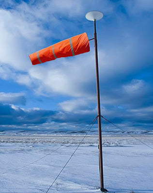 40-inch windsock made of rip-stop polyester by Problems Solved, designed for wind direction measurement and outdoor use