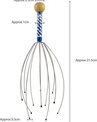 Scalp Scratcher with Tipped Fingers, Handheld Relaxing Therapeutic Tingler
