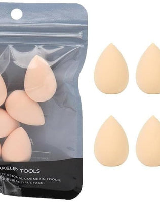 Problems Solved 6-pack mini makeup sponge set with small beauty blenders for foundation and powder application.