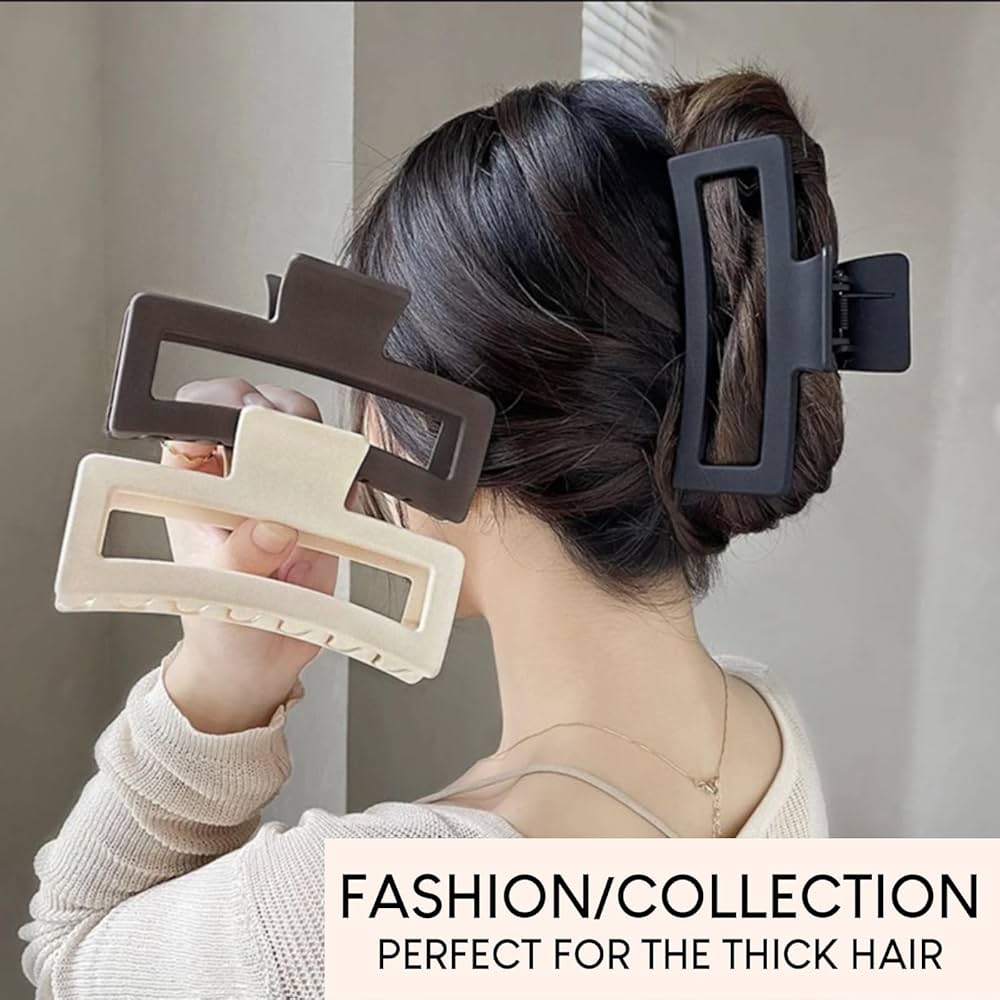 4 PCS Extra Large Claw Clips, 5 Inch Jumbo Large Hair Clips for Thick, Long, Curly Hair