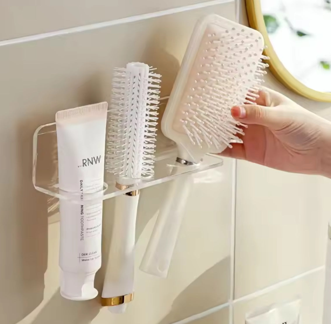 Acrylic Comb Holder Organizer Storage Shelf Clear Transparent - Problems Solved