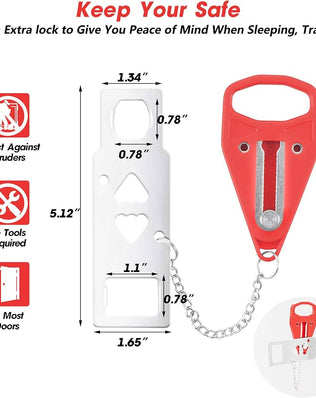 Problems Solved portable door lock for hotel travel safety, secure hotel room and home entry with easy installation.