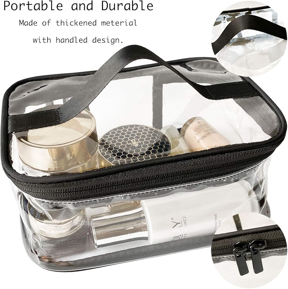Toiletry Bag Makeup Cosmetic Clear Bag Portable Waterproof Transparent Travel Large